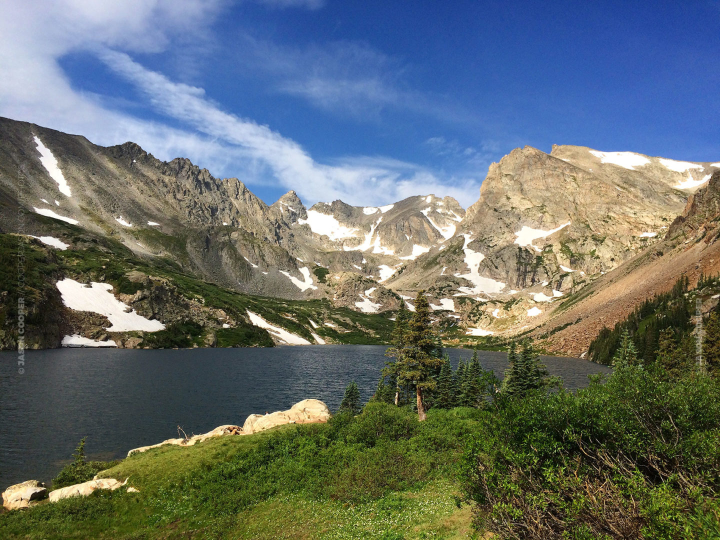 photo of Lake Isabelle in the Indian Peaks Wilderness Area in Colorado